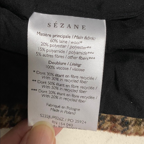 Sézane Plaid Mini Malia Skirt size 34 XS - Picture 5 of 5